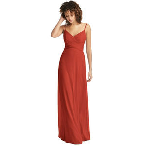 NEW! Social Size 10 Spaghetti Strap Chiffon Amber Sunset Dress $231 msrp J2-10